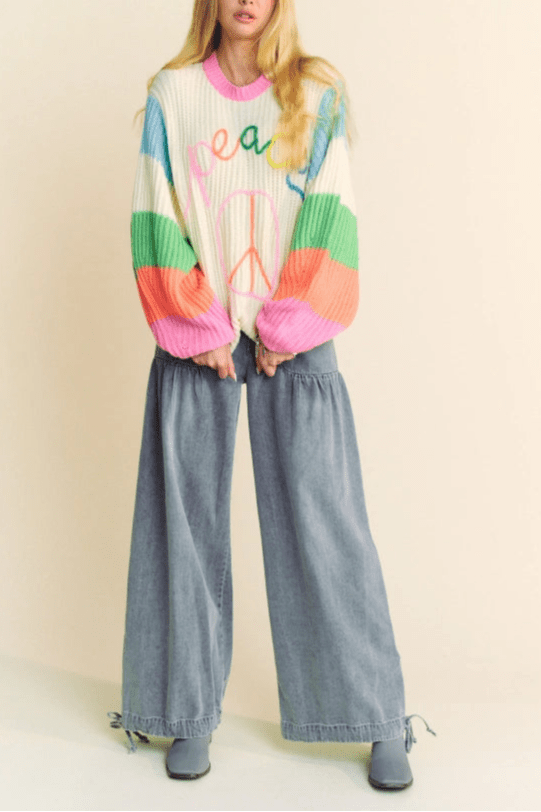 Dawn Chunky Peace Sweater - MTT Collective