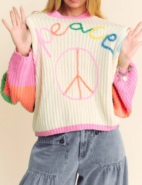 Dawn Chunky Peace Sweater - MTT Collective