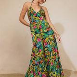 Bramble Smocked Halter Maxi Dress in Botanical Bloom, detail