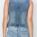 Deana V - Neck Button Down Vest - MTT Collective