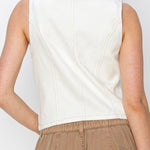Deana V - Neck Button Down Vest - MTT Collective