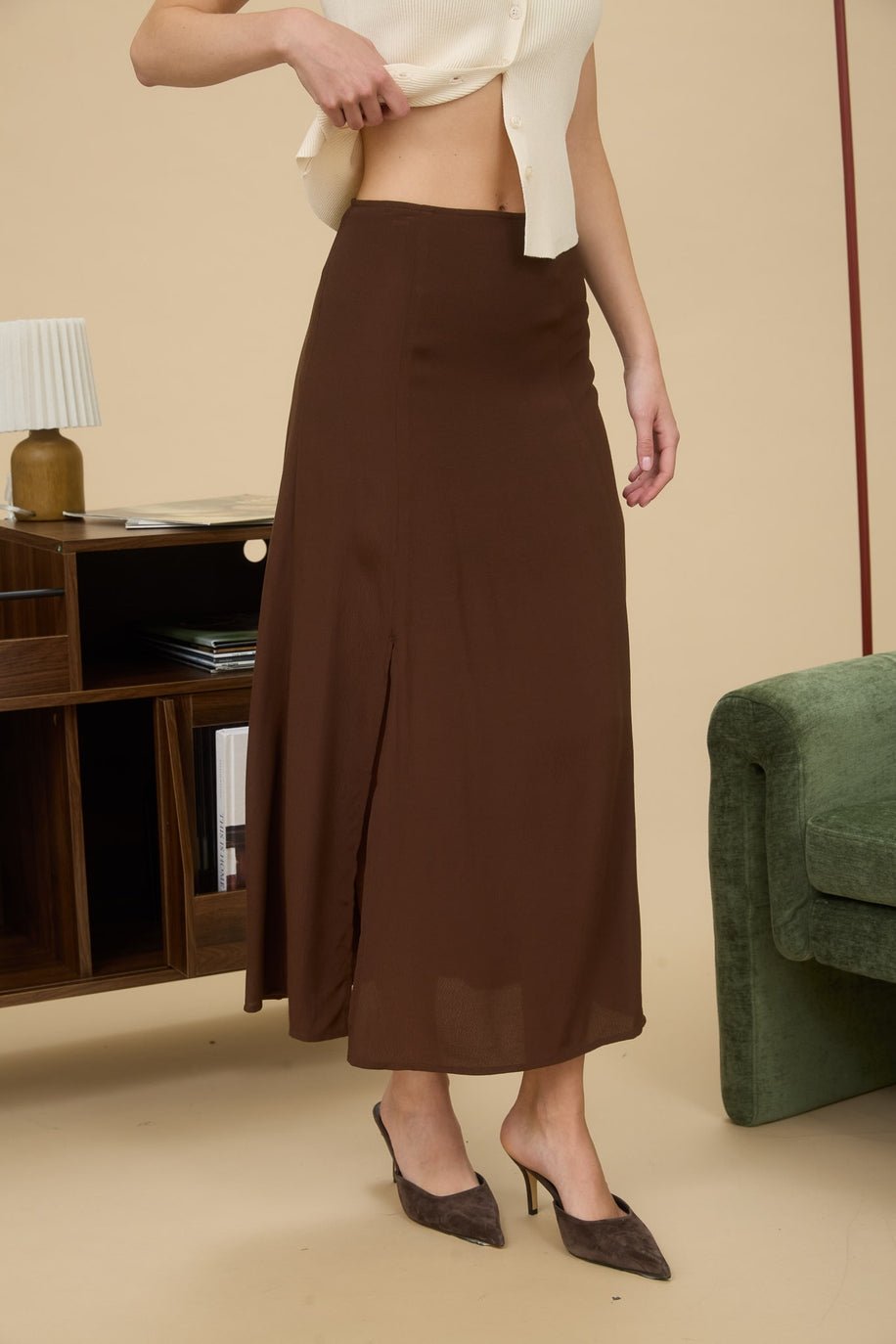 Delaney Side - Slit Midi Skirt - MTT Collective