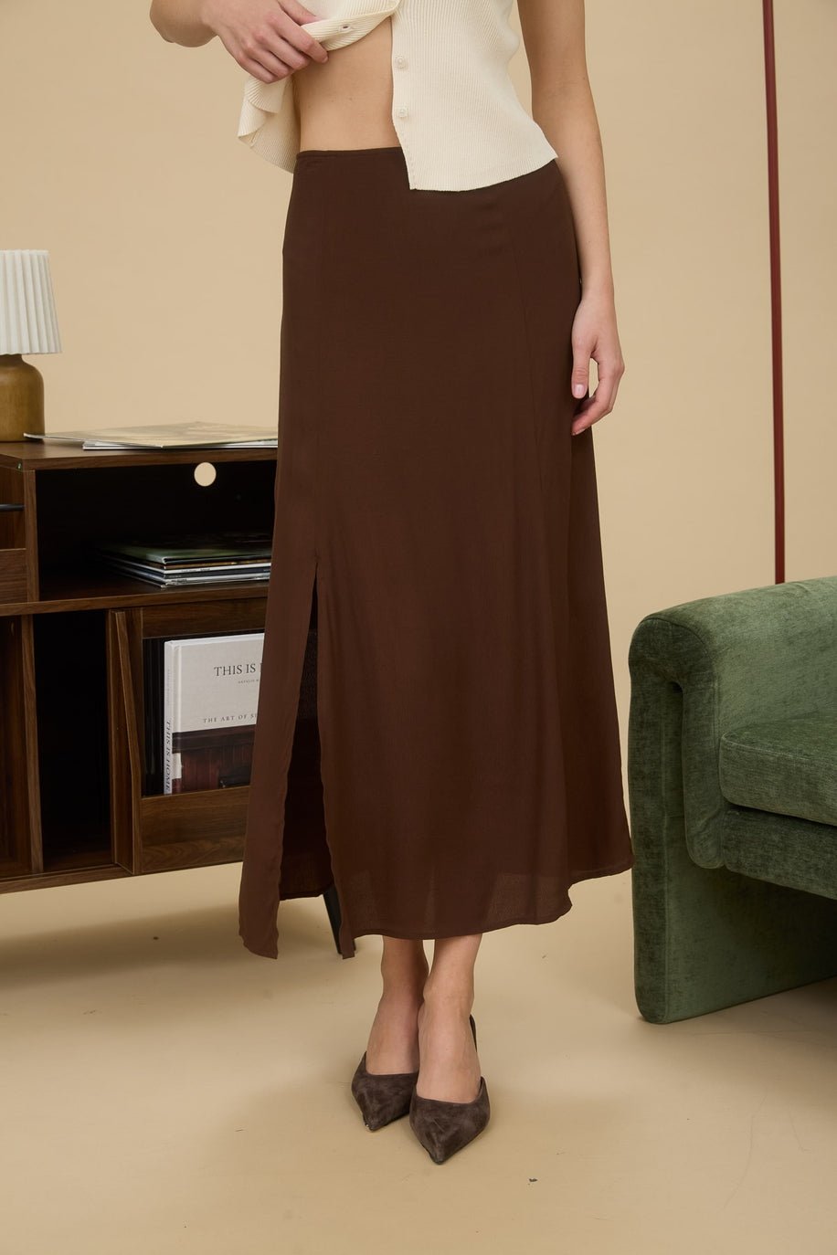 Delaney Side - Slit Midi Skirt - MTT Collective