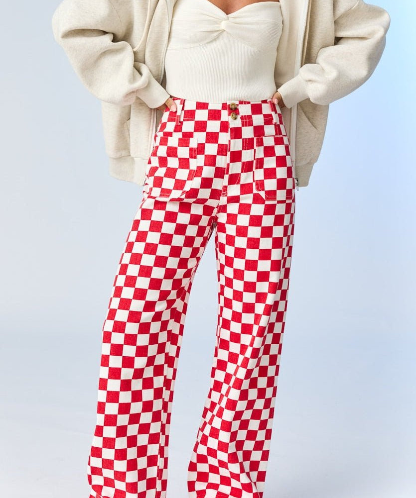 Demi Checkered Pants - MTT Collective