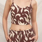 Denise Printed Lace Back Top - MTT Collective