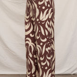 Denise Printed Pattern Tie Pants - MTT Collective