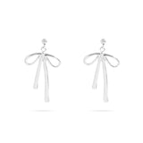 Ellis Ribbon Bow Drop Earrings