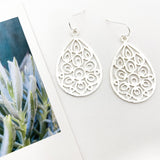 Diana Floral Drop Brushed Earrings - MTT Collective