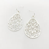 Diana Floral Drop Brushed Earrings - MTT Collective