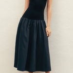 Diana Midnight Ink Crew Neck Knitted Dress - MTT Collective