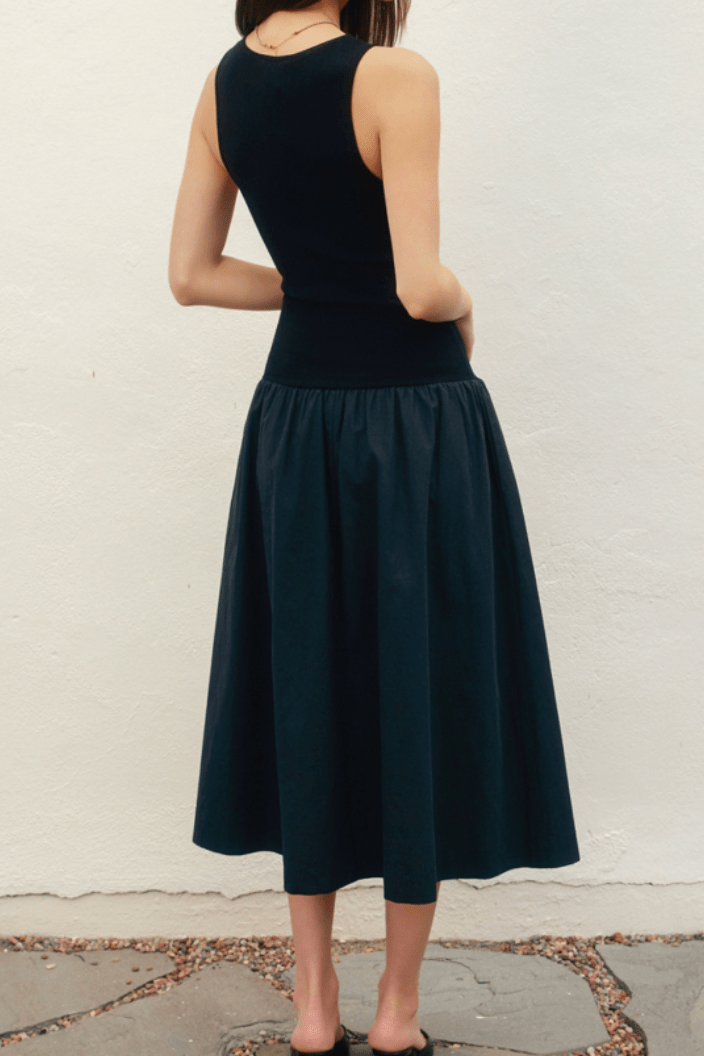 Diana Midnight Ink Crew Neck Knitted Dress - MTT Collective