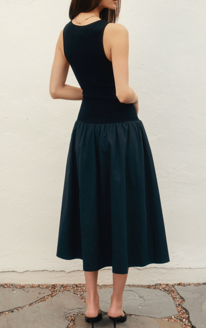 Diana Midnight Ink Crew Neck Knitted Dress - MTT Collective