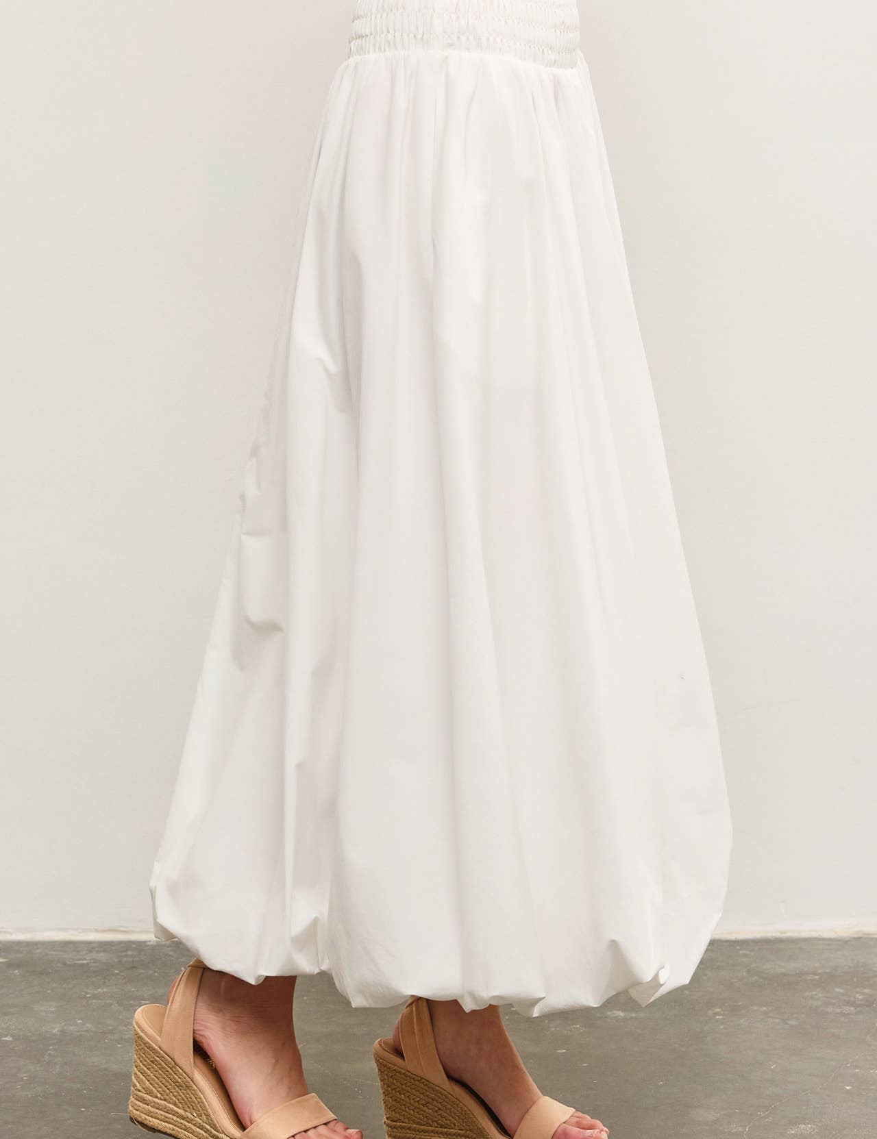 Dianne Smocked Waist Bubble Hem Skirt - MTT Collective