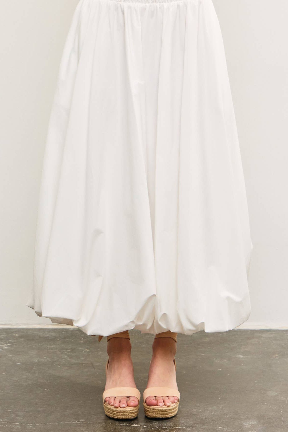 Dianne Smocked Waist Bubble Hem Skirt - MTT Collective