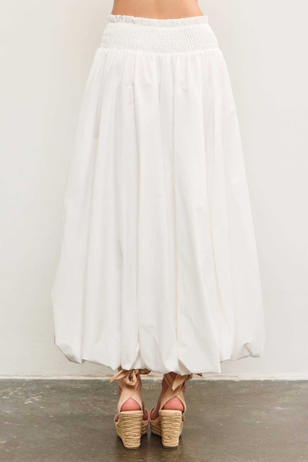 Dianne Smocked Waist Bubble Hem Skirt - MTT Collective