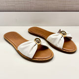 Dipsy White Leather Sandal - MTT Collective