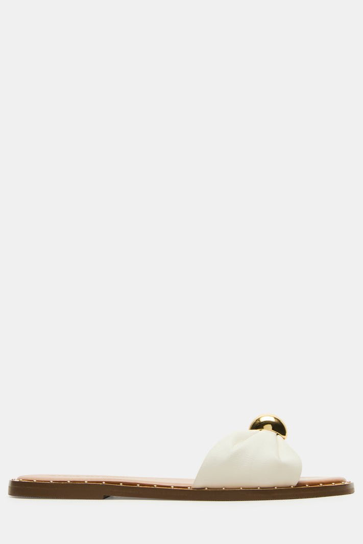 Dipsy White Leather Sandal - MTT Collective