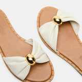 Dipsy White Leather Sandal - MTT Collective