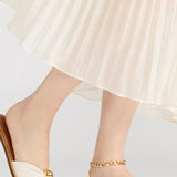 Dipsy White Leather Sandal - MTT Collective