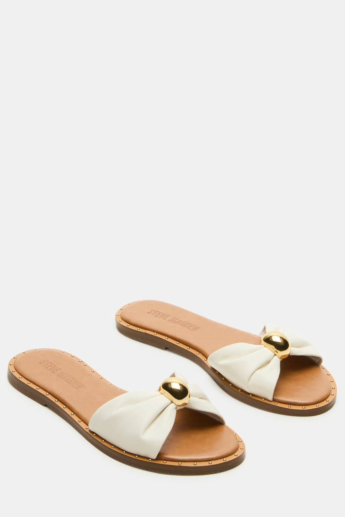 Dipsy White Leather Sandal - MTT Collective