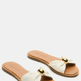 Dipsy White Leather Sandal - MTT Collective