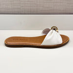 Dipsy White Leather Sandal - MTT Collective