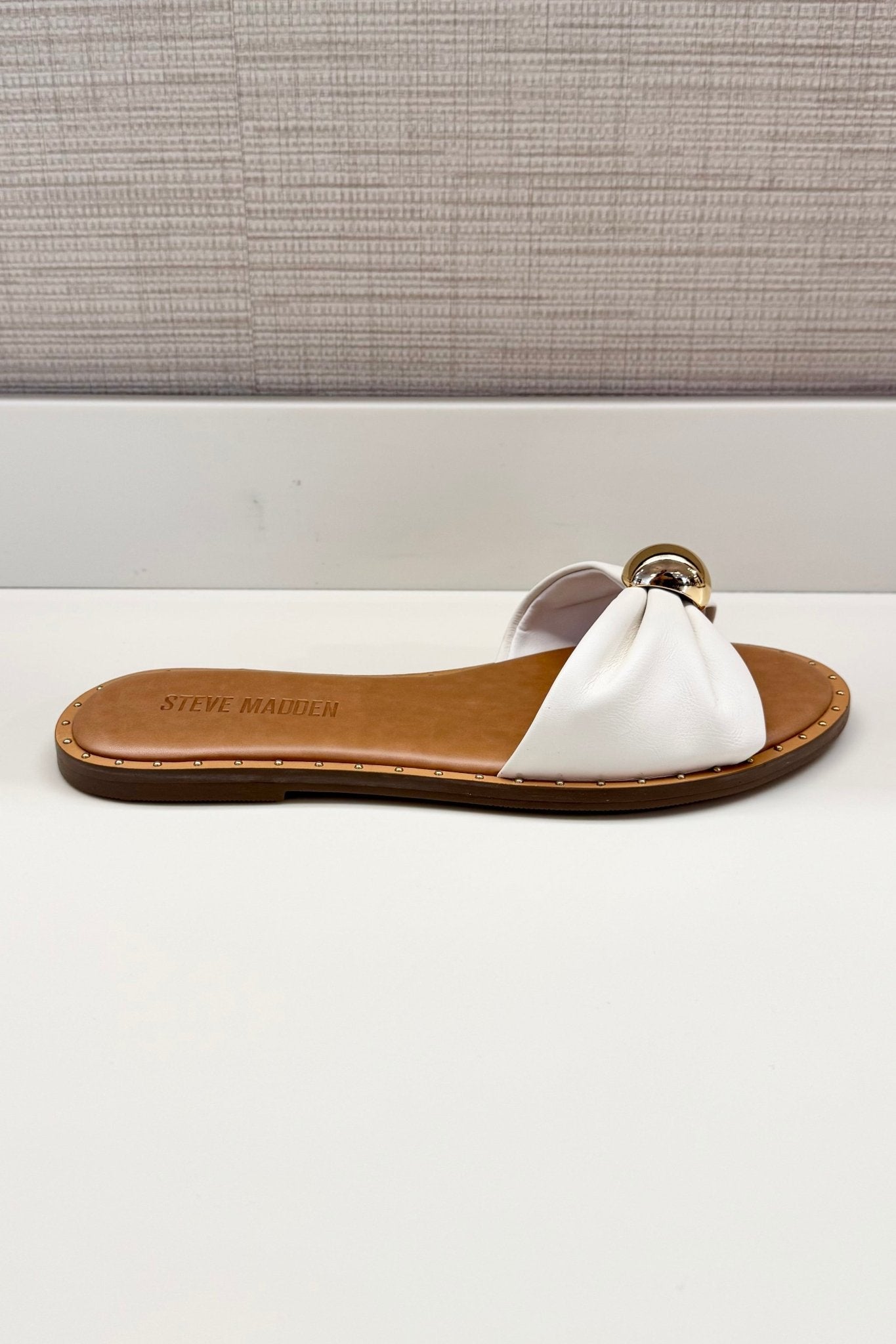 Dipsy White Leather Sandal - MTT Collective