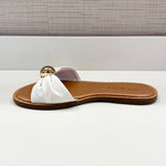 Dipsy White Leather Sandal - MTT Collective