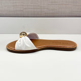 Dipsy White Leather Sandal - MTT Collective