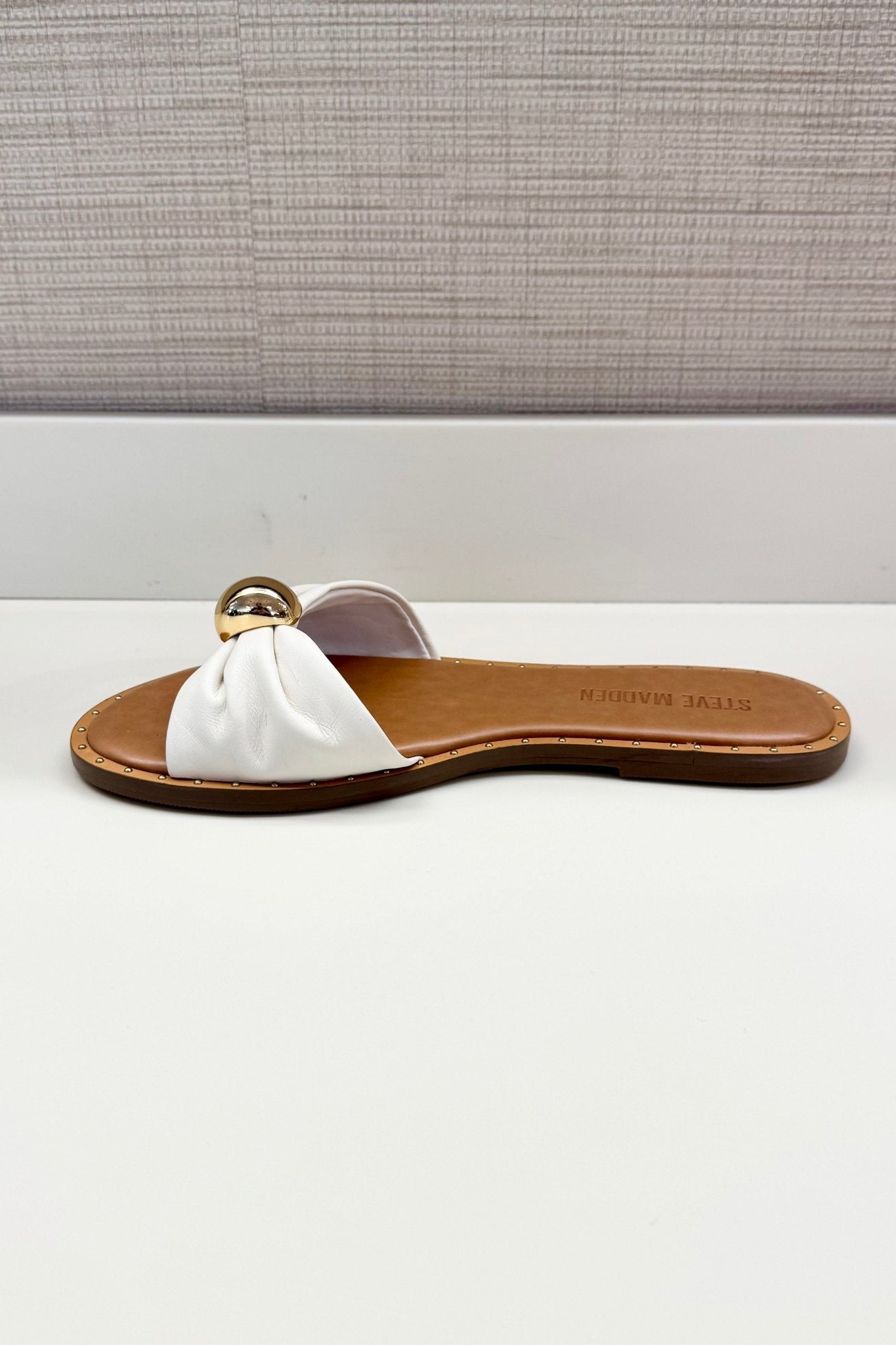 Dipsy White Leather Sandal - MTT Collective