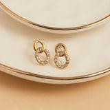 Double Circle Link Stud Earrings - MTT Collective