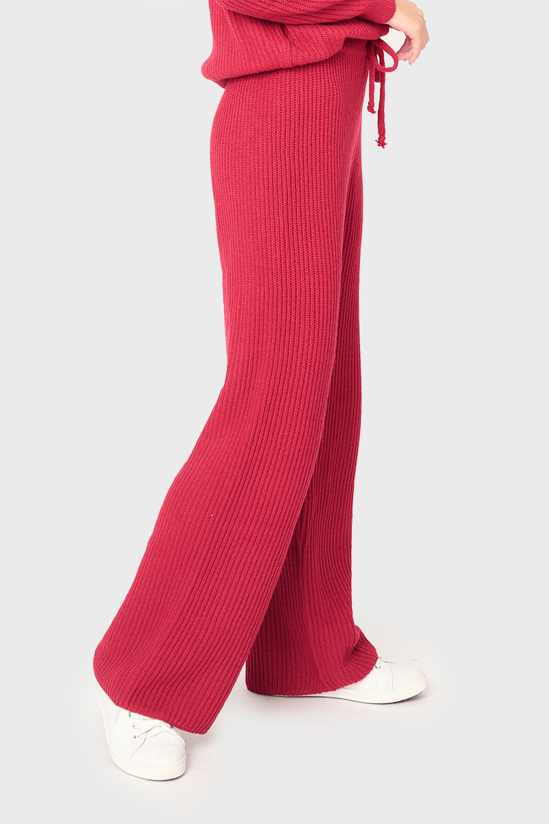 Drawstring Pull on Ribbed Sweater Knit Pant - MTT Collective