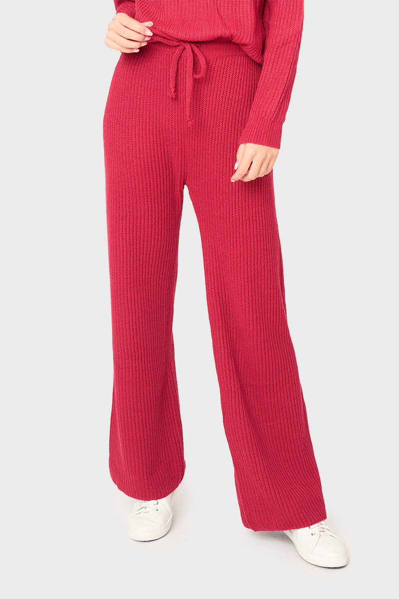 Drawstring Pull on Ribbed Sweater Knit Pant - MTT Collective