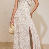 Driftwood Dreams Knot Front Knot Maxi Dress - MTT Collective