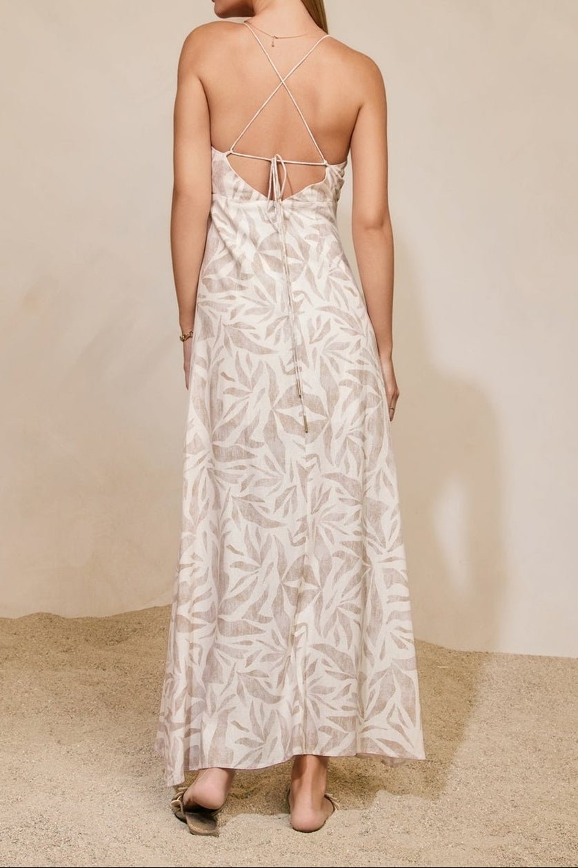Driftwood Dreams Knot Front Knot Maxi Dress - MTT Collective