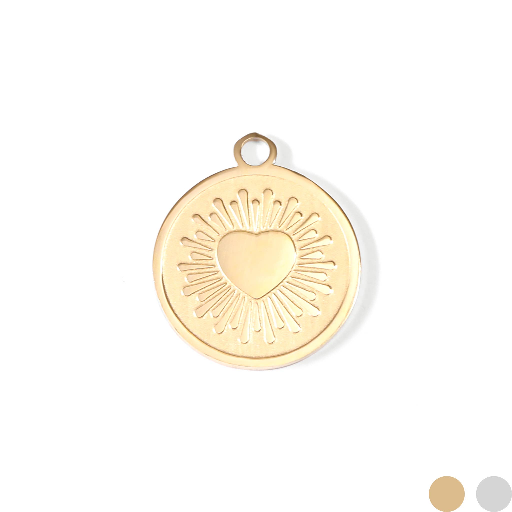 MTT Jewelry - Jewelry - Charms - Circle Heart Sun Ray Charm - MTT Collective