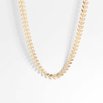 Savannah Gold Stainless Steel PVD Chevron Chain Necklace - MTT Collective
