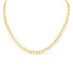 Savannah Gold Stainless Steel PVD Chevron Chain Necklace - MTT Collective