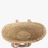 Kit Seagrass Tote With Braided Rainbow Handles