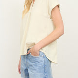Golden Hour Split Neck Linen Top