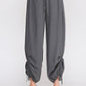 Marlow Drapey Twill High-Waist Jogger charcoal front