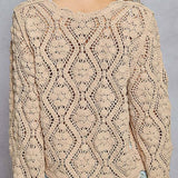 Lily Open Knitted Crochet Sweater