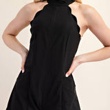 Hattie Scallop Halter Romper