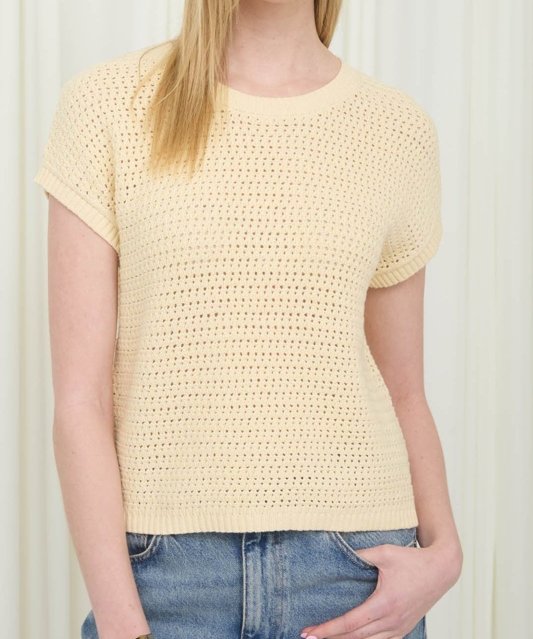 Easy Breezy Sheer Knit Cotton Tee - MTT Collective