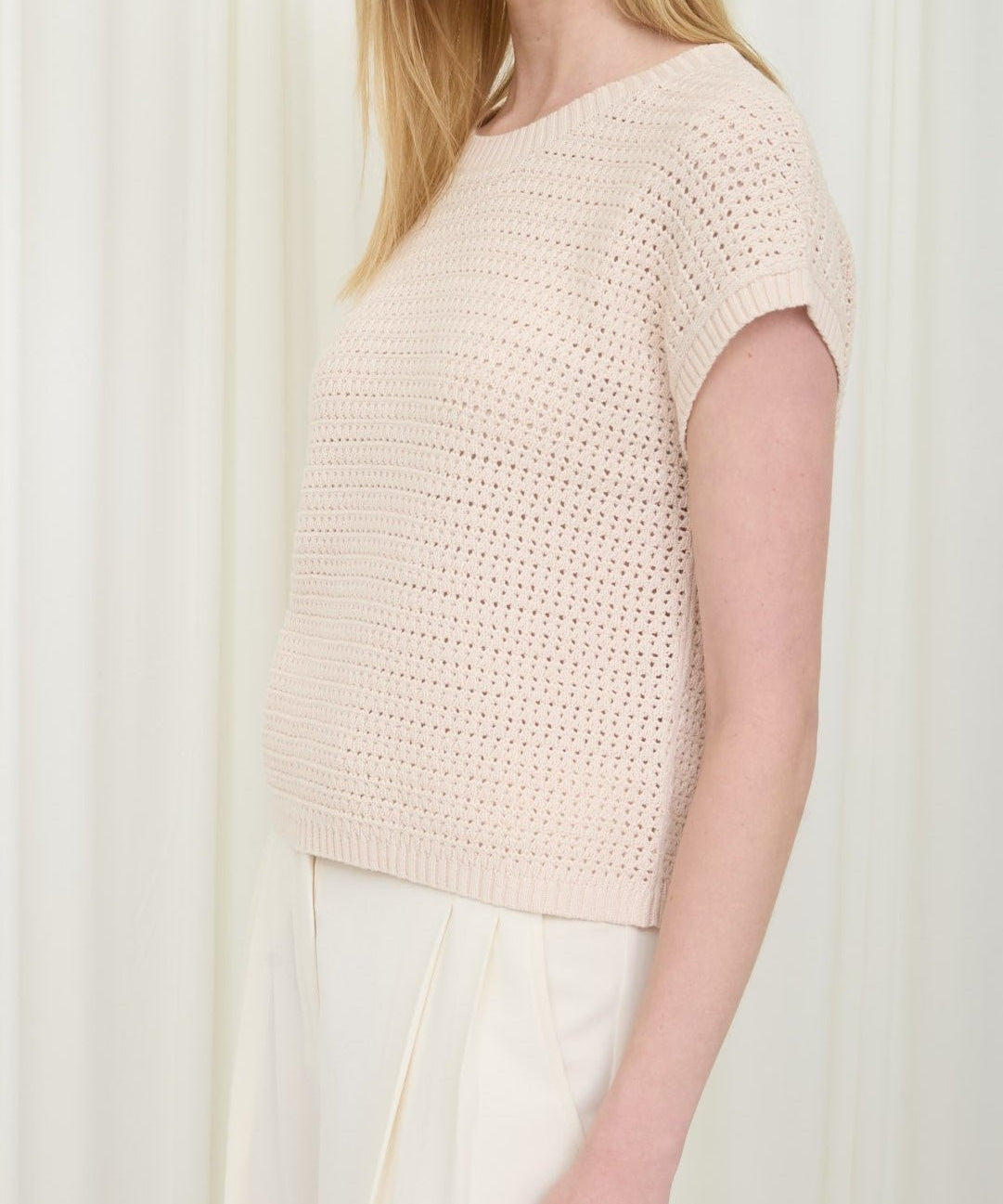 Easy Breezy Sheer Knit Cotton Tee - MTT Collective