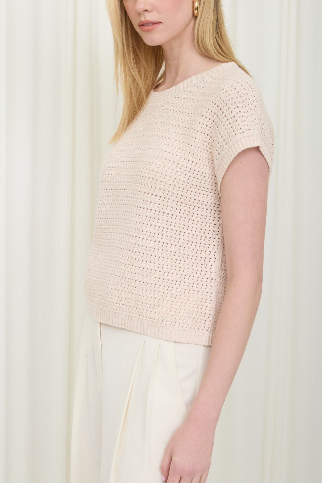 Easy Breezy Sheer Knit Cotton Tee - MTT Collective