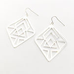 Eden Brushed Diamond Pattern Earrings - MTT Collective