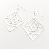 Eden Brushed Diamond Pattern Earrings - MTT Collective