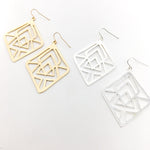 Eden Brushed Diamond Pattern Earrings - MTT Collective
