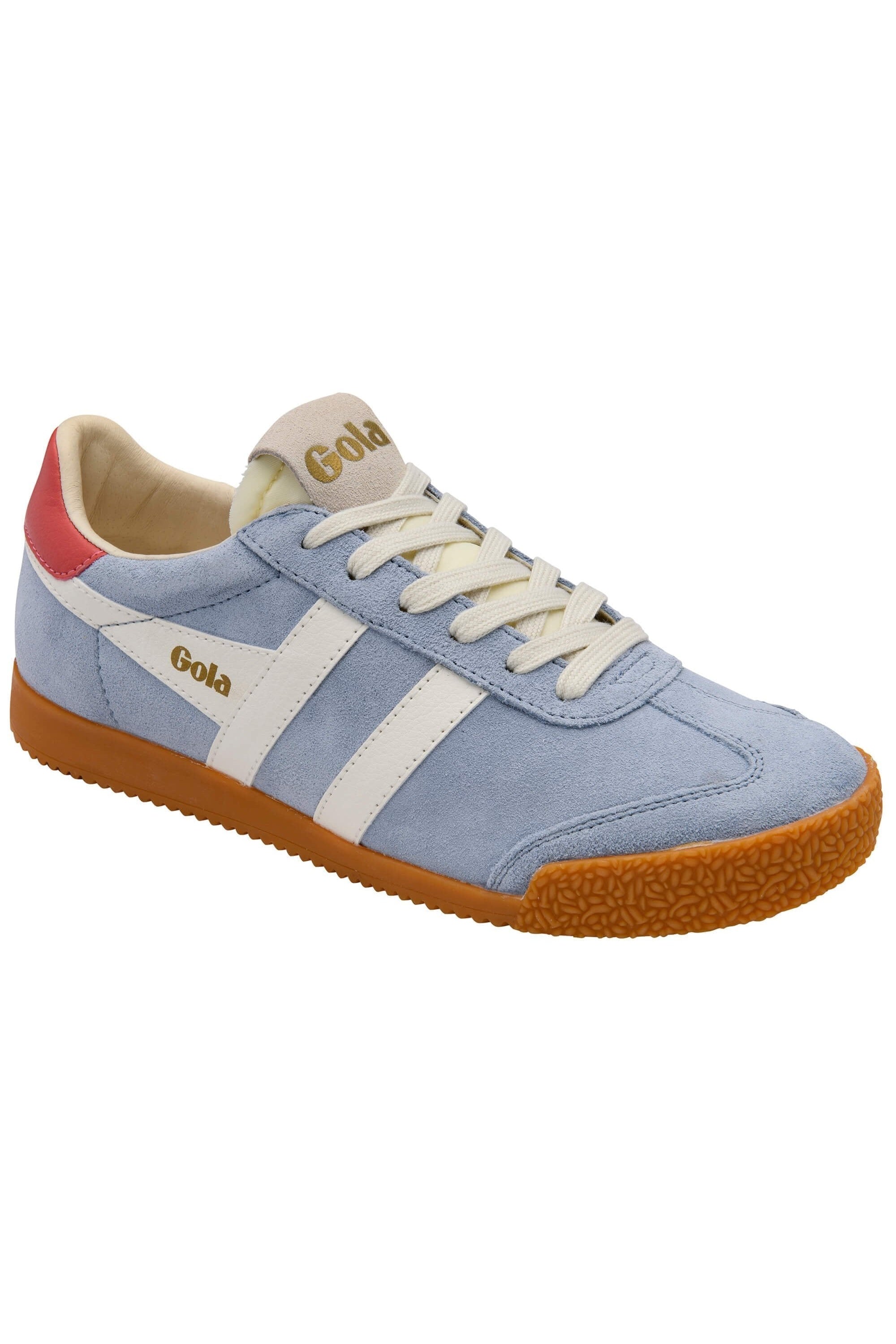 Gola Elan Trainer - Air/Off White/Coral - Angled View